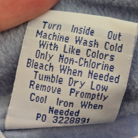 VNTG Blair Women's Blue Zip Fleece Winter Cardinal Jacket Sz Med Christmas Birds - Picture 6 of 6